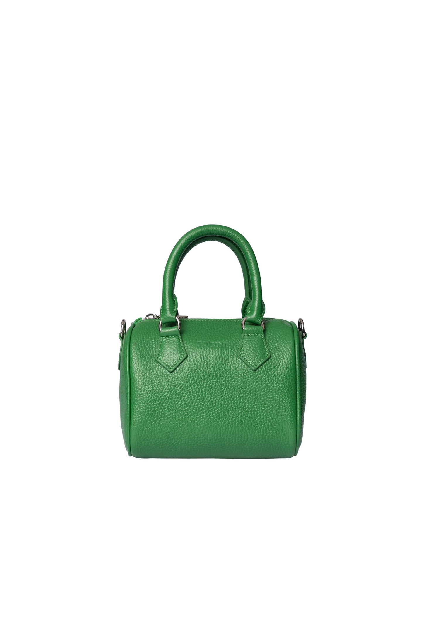 Mini Genuine Leather Handbag | Detachable Crossbody Strap, Dual Handle Design, Top Zip Closure | Compact Luxury Carry